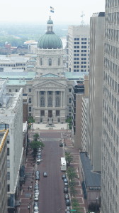 Uitzicht van het Monument op de State Capitol