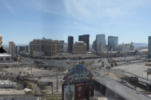 Uitzicht Hotel Rio vanuit de lift 